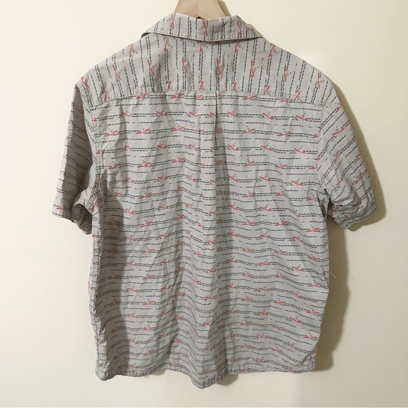 Woolrich Mens Gray  Button Up Short Sleeve Shirt Boats Outdoors Size XL - Picture 2 of 7